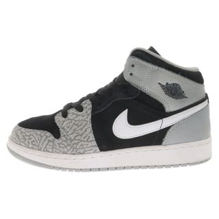 ナイキ(NIKE)のNIKE ナイキ AIR JORDAN 1 MID SE GS ELEPHANT TOE エア ジョーダン 1 ミッドカットスニーカー ブラック/グレー US6.5/24.5cm DM6216-016(スニーカー)