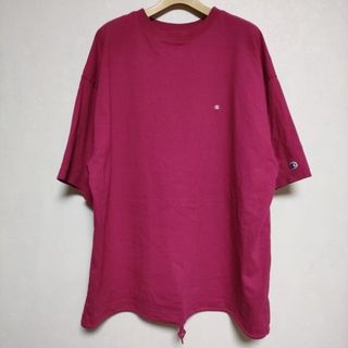 ビームス(BEAMS)のBEAMS/Champion ドローコード 半袖Ｔシャツ カットソー ピンク メンズ ビームス/チャンピオン【中古】4-0525S∞(Tシャツ/カットソー(半袖/袖なし))