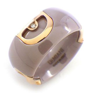 Damiani - ダミアーニ DAMIANI リング Dアイコン ディーアイコン 20082224_c カプチーノ 1ポイント ダイヤモンド K18PG セラミック 11.5号 【中古】