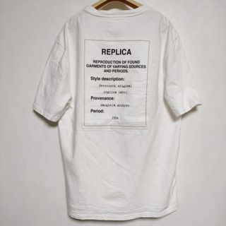 エムエムシックス(MM6)のMAISON MARGIELA 10 REPLICA オーバーサイズ 半袖Ｔシャツ カットソー ホワイト メンズ メゾンマルジェラ【中古】4-0525S∞(Tシャツ/カットソー(半袖/袖なし))