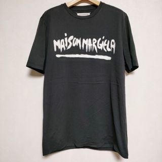 エムエムシックス(MM6)のMAISON MARGIELA 10 ペンキロゴ S50GC0416 半袖Ｔシャツ カットソー ブラック メンズ メゾンマルジェラ【中古】4-0525S∞(Tシャツ/カットソー(半袖/袖なし))