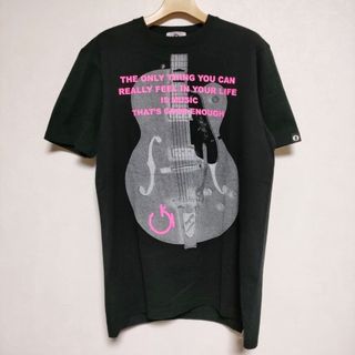 GOODENOUGH - GOODENOUGH グレッチ 復刻  半袖Ｔシャツ カットソー ブラック メンズ グッドイナフ【中古】4-0525S∞