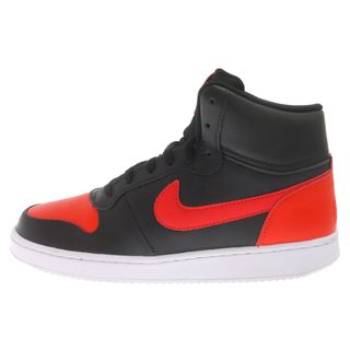 ナイキ(NIKE)のNIKE ナイキ EBERNON MID エバノン ミッド ハイカットスニーカー ブラック/レッド US7.5/25.5cm AQ1773ー005(スニーカー)