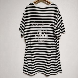 Yohji Yamamoto POUR HOMME スタッフ STAFF HW-T14-270 半袖Ｔシャツ カットソー ホワイト ブラック メンズ ヨウジヤマモトプールオム【中古】4-0525S∞(Tシャツ/カットソー(半袖/袖なし))