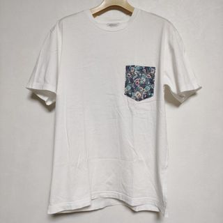 サンスペル(SUNSPEL)のSUNSPEL コットン 花柄 flowerポケット 半袖Ｔシャツ カットソー ホワイト メンズ サンスペル【中古】4-0525S∞(Tシャツ/カットソー(半袖/袖なし))