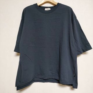 ハイク(HYKE)のHYKE CORDURA SHORT-SLV TEE サイズ4 コットンナイロン 半袖Ｔシャツ カットソー 23SS ネイビー メンズ ハイク【中古】4-0525S∞(Tシャツ/カットソー(半袖/袖なし))