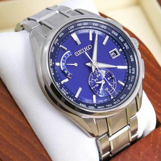 セイコー(SEIKO)の◆美品 稼働 SEIKO ブライツ 腕時計 ブルー チタン 電波ソーラー d(その他)