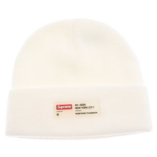 シュプリーム(Supreme)のSUPREME シュプリーム 20AW Clear Label Beanie クリア ラベル ビーニー ニット帽 帽子 ニットキャップ ホワイト(ニット帽/ビーニー)