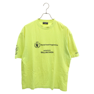 バレンシアガ(Balenciaga)のBALENCIAGA バレンシアガ WFP MEDIUM FIT ロゴプリントクルーネックオーバーサイズ半袖Tシャツ 半袖カットソー イエロー HT83 612966 TMVL2(Tシャツ/カットソー(半袖/袖なし))