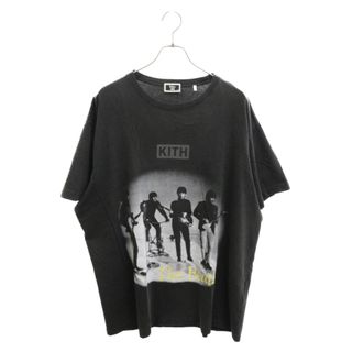 KITH キス 23SS ×Beatles I Feel Fine Vintage Tee ビートルズ フロントプリントヴィンテージ加工半袖Tシャツ ブラック KHM031215(Tシャツ/カットソー(半袖/袖なし))