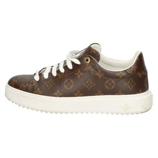 ルイヴィトン(LOUIS VUITTON)のLOUIS VUITTON ルイヴィトン タイムアウトラインモノグラム ローカットスニーカー 1A8FJO ブラウン(スニーカー)