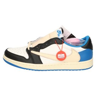 ナイキ(NIKE)のNIKE ナイキ TRAVIS SCOTT FRAGMENT DESIGN AIR JORDAN 1 LOW OG SP Military Blue トラヴィススコット フラグメント エアジョーダン1 ローカットスニーカー  DM7866-140(スニーカー)