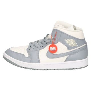 ナイキ(NIKE)のNIKE ナイキ WMNS AIR JORDAN 1 MID ウィメンズ エアジョーダン1 ミッドカットスニーカー グレー/セイル US12/29cm BQ6472-115(スニーカー)