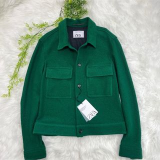 ザラ(ZARA)の新品 ZARA  ザラ ウール オーバーシルエットシャツ ジャケット 肉厚(Gジャン/デニムジャケット)