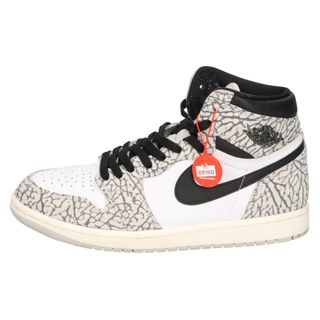 ナイキ(NIKE)のNIKE ナイキ AIR JORDAN 1 RETRO HIGH OG WHITE CEMENT エアジョーダン1レトロハイ ホワイトセメントハイカットスニーカー グレー US8.5/26.5cm DZ5485-052(スニーカー)