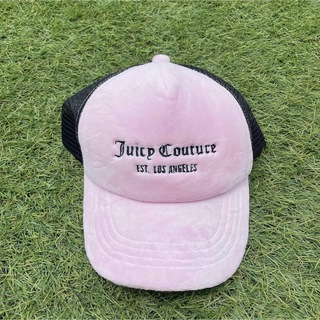 ジューシークチュール(Juicy Couture)の♡Juicy Couture♡ベロア 薄いピンク ベビーピンク　帽子　キャップ(キャップ)