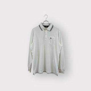 MUNSINGWEAR GrandSlam マンシングウェア 長袖ポロシャツ ゴルフ ポリエステル ホワイト サイズLL ヴィンテージ 衣B 6(ポロシャツ)