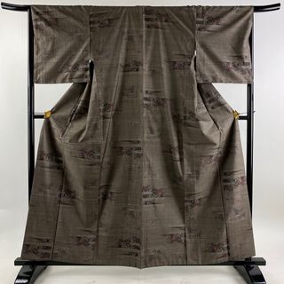 大島紬 身丈160cm 裄丈66cm 正絹 名品 【中古】(着物)