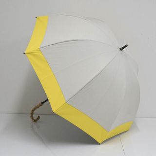 日傘 BICHERIE. ビシェリ 晴雨兼用日傘 USED美品 ベージュXイエロー コンビ 完全遮光 UV 遮光 遮熱 50cm S0917(傘)