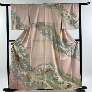 訪問着 身丈158.5cm 裄丈64cm 正絹 秀品 【中古】(着物)