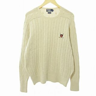 ポロラルフローレン(POLO RALPH LAUREN)のポロ バイ ラルフローレン セーター コットン ニット 長袖 ロゴ刺繍 M(ニット/セーター)