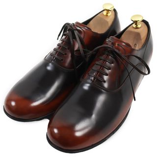 ドルチェアンドガッバーナ(DOLCE&GABBANA)の未使用品●DOLCE&GABBANA ドルチェ＆ガッバーナ CA5533 黒タグ プレーントゥ レースアップ レザーシューズ ブラック ブラウン 8.5 箱付き イタリア製 メンズ(その他)