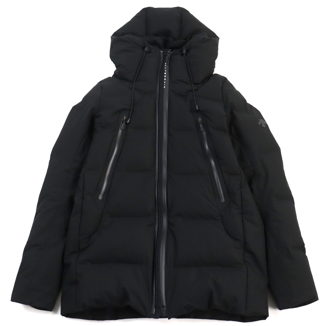 美品○DESCENTE  デサント DOR-C8202 MOUNTAINEER マウンテニア ALLTERRAIN オルテライン フーデッド ベンチレーション シームテープ加工 水沢ダウン ダウンジャケット ブラック M 日本製 正規品 メンズ