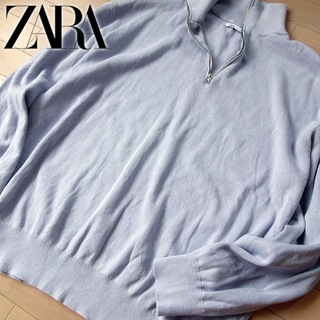 ザラ(ZARA)の美品 (EUR)XL ザラ ZARA メンズ ニット ブルー(ニット/セーター)