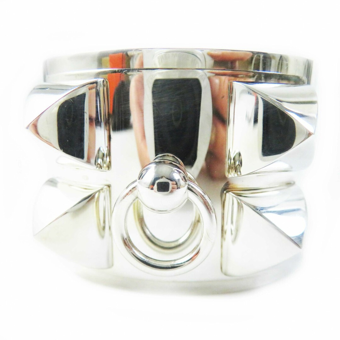 HERMES - 美品◎HERMES エルメス 13年 コリエドシアン バングル SH AG925  シルバー 箱付き ドイツ 重量226.6g レディース