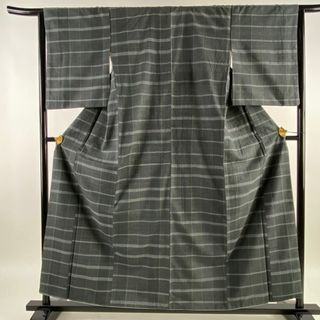 結城紬 身丈157cm 裄丈65cm 正絹 逸品 【中古】(着物)