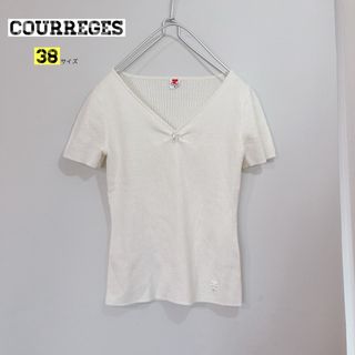 クレージュ(Courreges)の【美品♡】courreges サマーニット　ビジュー付き　ラメ入り　38サイズ(ニット/セーター)