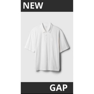 GAP - 2032 新品　GAP ロゴ　オーバーサイズ　半袖　ポロシャツ　ホワイト　XL