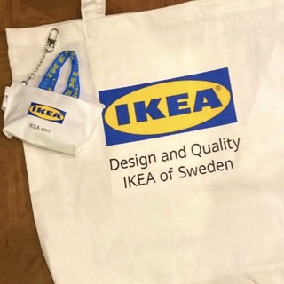 イケア(IKEA)のIKEA  クノーリグS ホワイト＆トートバック ホワイト  各1個(トートバッグ)