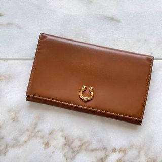 グッチ(Gucci)の希少☆GUCCI オールドグッチ ホースビット レザー がま口長財布 ブラウン(財布)