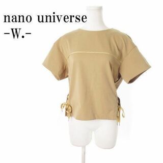 ナノユニバース(nano・universe)のナノユニバースブラウス 半袖 レースアップ リボン F 210421YH9A(シャツ/ブラウス(半袖/袖なし))