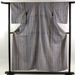 結城紬 身丈153.5cm 裄丈64cm 正絹 逸品 【中古】(着物)