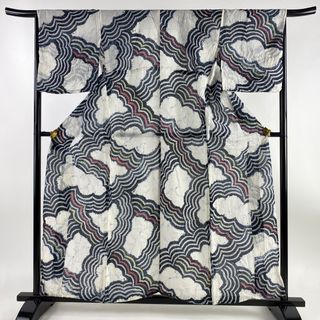 浴衣 身丈157cm 裄丈66cm 綿 名品 【中古】(浴衣)