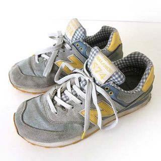 ニューバランス(New Balance)のニューバランス ML574VTS スニーカー シューズ 25.5cm 水色 黄色(スニーカー)