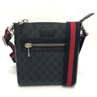 グッチ(Gucci)のグッチ GUCCI スモール メッセンジャーバッグ 523599 GGスプリーム ポシェット カバン バック 斜め掛けバッグ 肩掛けバック ショルダーバッグ GGスプリームキャンバス グレー 未使用(ショルダーバッグ)