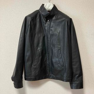 マルタンマルジェラ(Maison Martin Margiela)の美品 メゾンマルジェラ 17ss オーバーサイズスイングトップ レザー 黒 46(レザージャケット)