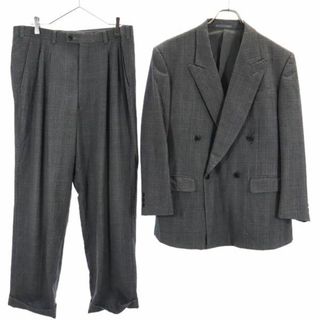 ランバン(LANVIN)のランバン ウール スーツ 上下 セットアップ ST46-54 グレー系 LANVIN テーラードジャケット ロングパンツ メンズ(セットアップ)