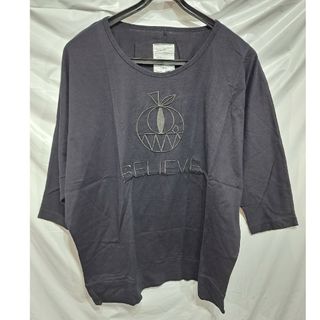 シャリーフ(SHAREEF)の未使用　SHAREEF　ドルマンスリーブカットソー　リンゴ　ブラック　６～７分(Tシャツ/カットソー(七分/長袖))