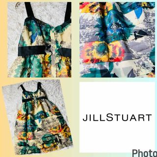 JILLSTUART - ジルスチュアート★美品★横タック入り★リゾートワンピース★良質シフォン