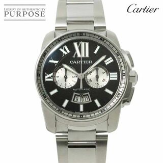 カルティエ(Cartier)のカルティエ Cartier カリブル ドゥ カルティエ W7100061 メンズ 腕時計 デイト ブラック 自動巻き ウォッチ Calibre de Cartier VLP 90225693(腕時計(アナログ))