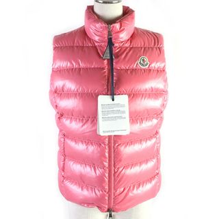 モンクレール(MONCLER)の未使用品□MONCLER モンクレール 2022年製 GHANY ロゴワッペン付き WZIP ジレ ダウンベスト ピンク 2 正規品 レディースオススメ◎(ダウンベスト)