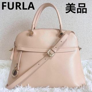 フルラ(Furla)の美品　フルラ　FURLA パイパー　ベージュ　肌色　ショルダーバッグ　2way(ショルダーバッグ)