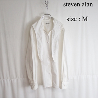 スティーブンアラン(steven alan)のsteven alan デザイン ホワイト シャツ 白シャツ トップス ブラウス(シャツ/ブラウス(長袖/七分))