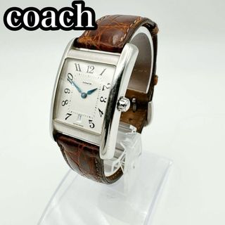 コーチ(COACH)のコーチ　レクタンギュラー　レディースウォッチ　デイト　腕時計　青針(腕時計)