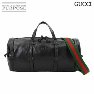 グッチ(Gucci)の未使用 展示品 グッチ GUCCI ダブルG 2way ボストン ショルダー バッグ レザー ブラック 725699 VLP 90235874(ボストンバッグ)