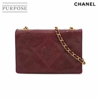 シャネル(CHANEL)のシャネル CHANEL マトラッセ チェーン ショルダー バッグ リザード ボルドー ゴールド 金具 ヴィンテージ VLP 90236433(ショルダーバッグ)